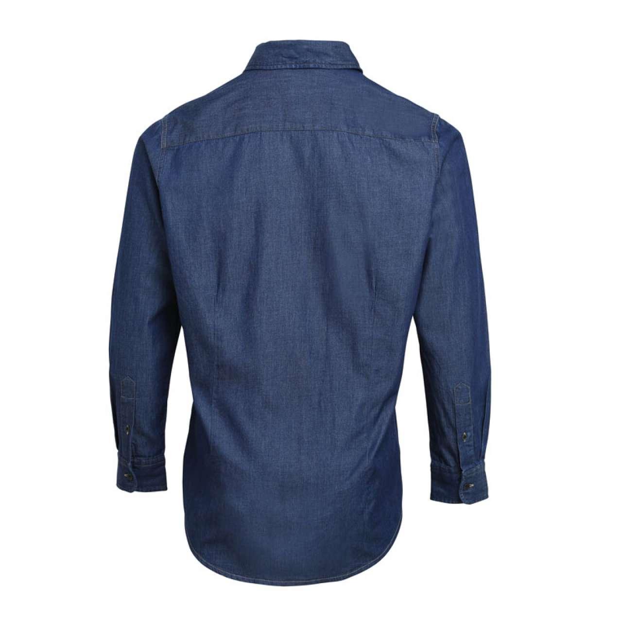 MEN’S JEANS STITCH DENIM SHIRT - Image 2