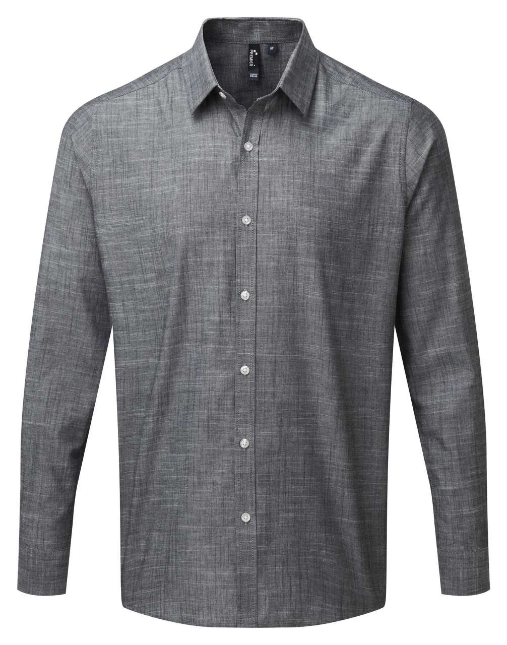 MEN'S COTTON SLUB CHAMBRAY LONG SLEEVE SHIRT - Image 2