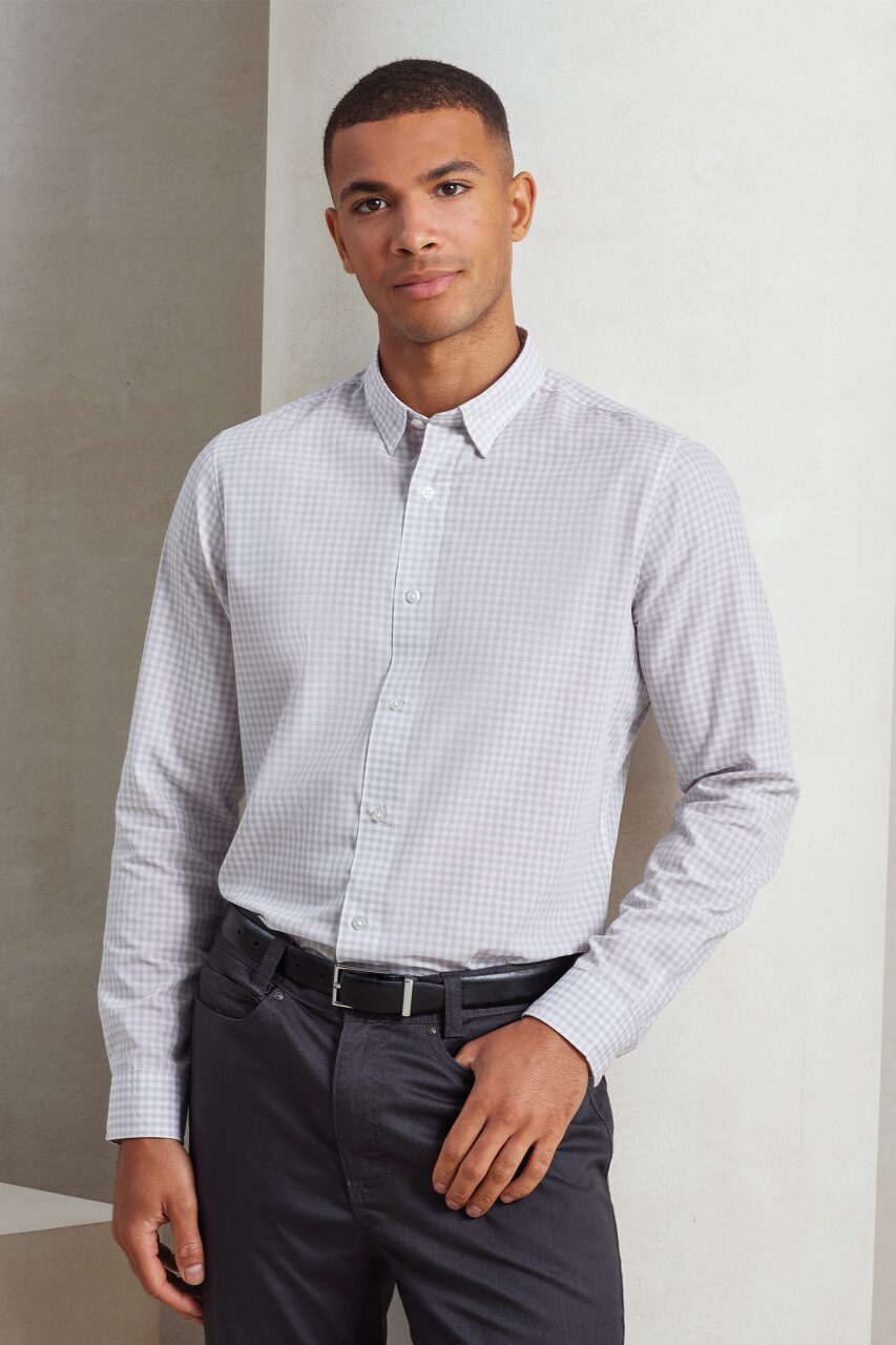 'MAXTON' CHECK MEN'S LONG SLEEVE SHIRT - Image 5