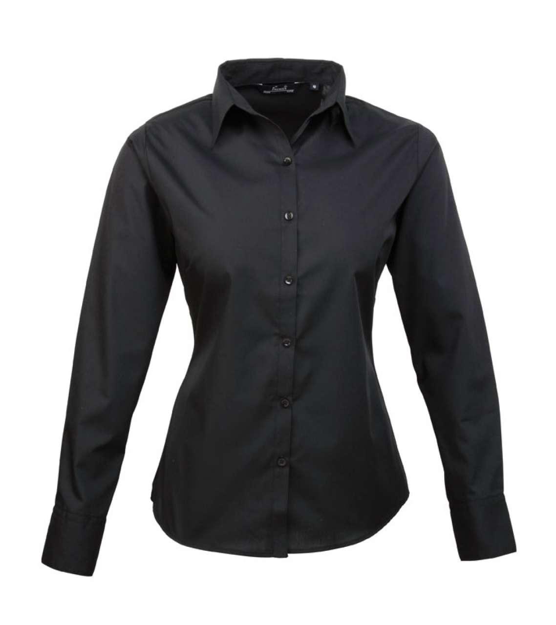 WOMEN'S LONG SLEEVE POPLIN BLOUSE - Image 5