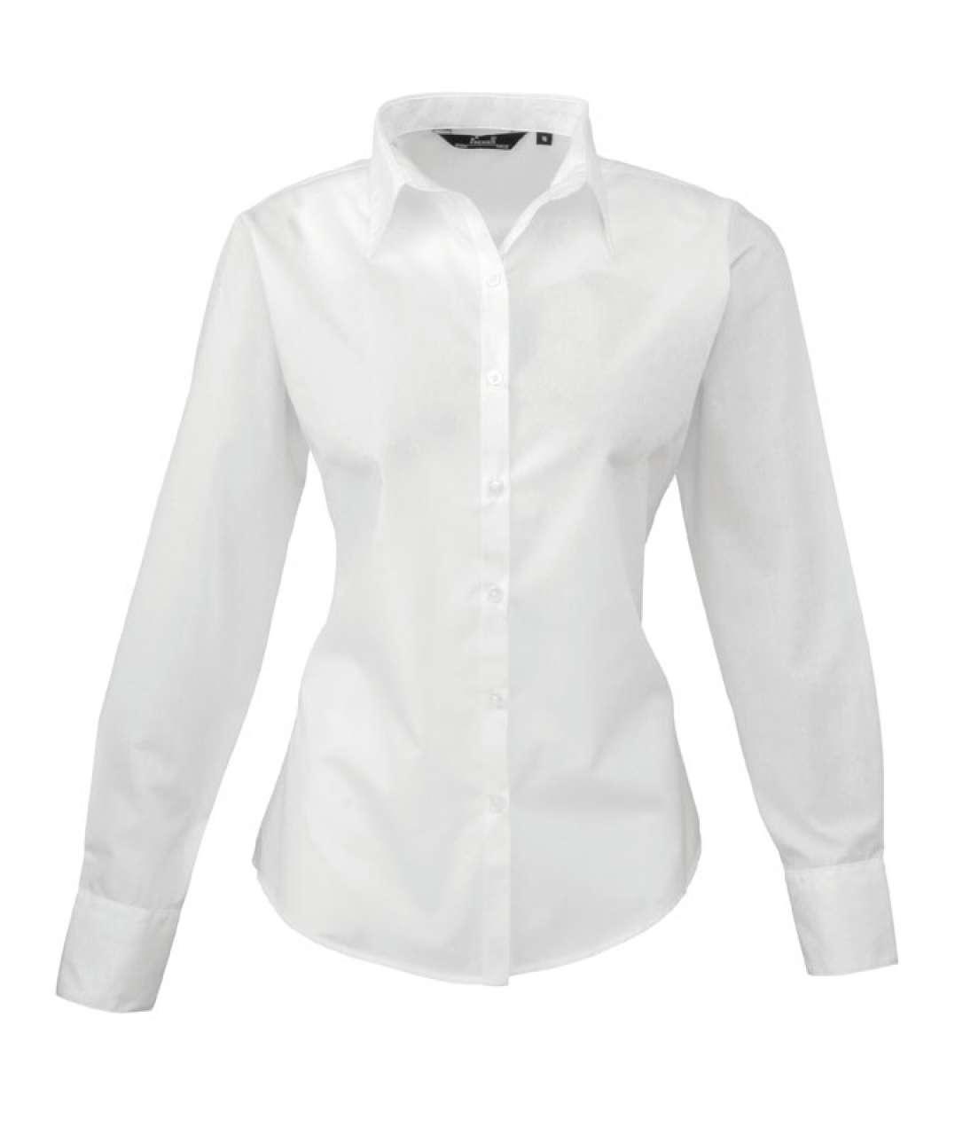 WOMEN'S LONG SLEEVE POPLIN BLOUSE - Image 4