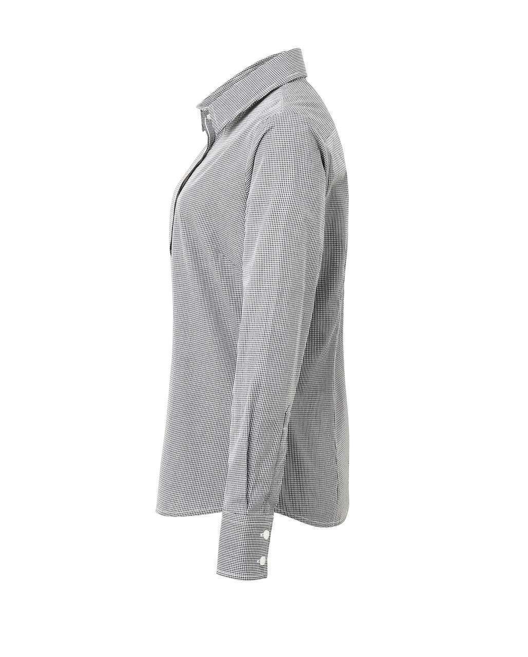 WOMEN'S LONG SLEEVE GINGHAM MICROCHECK SHIRT - Image 5