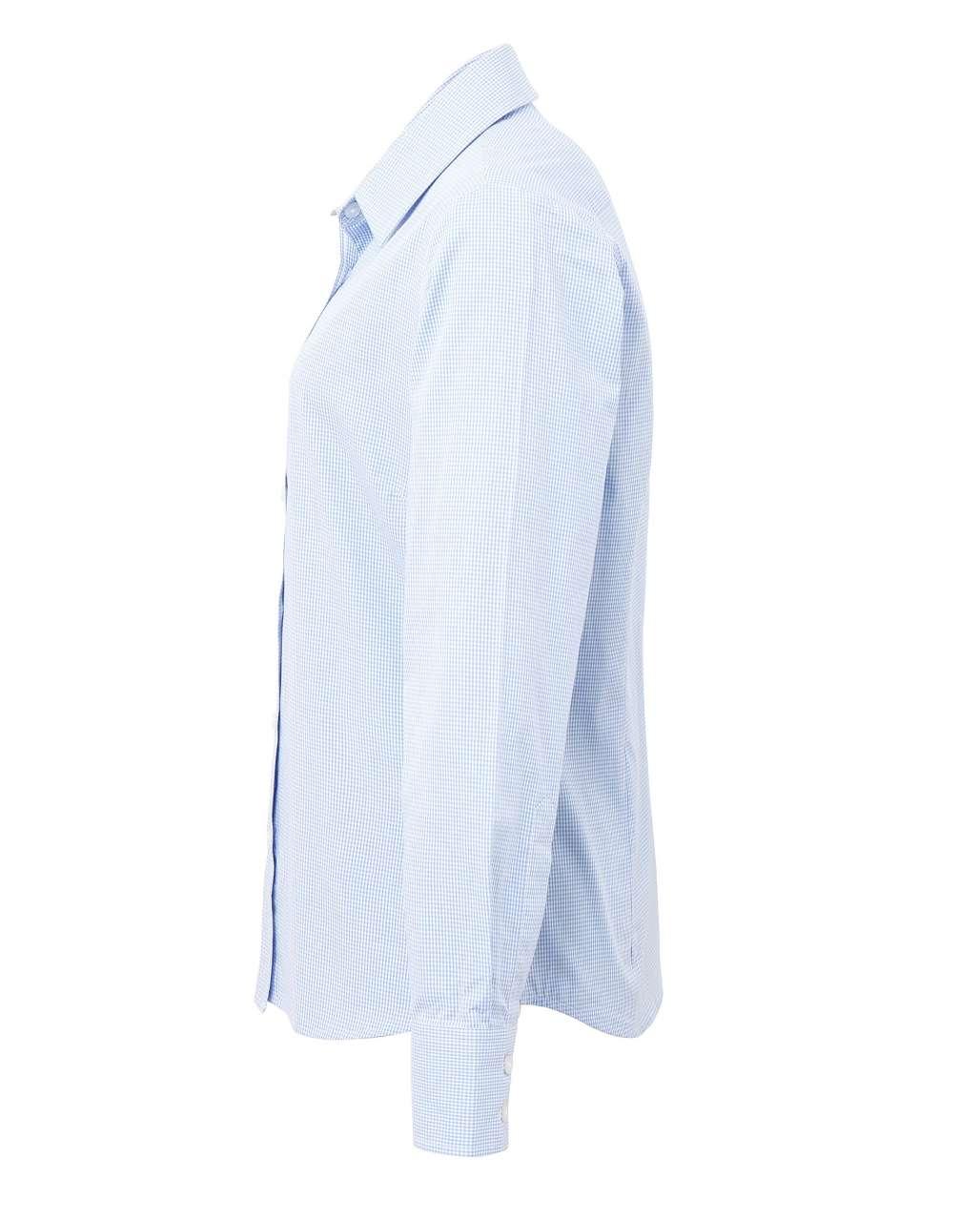 WOMEN'S LONG SLEEVE GINGHAM MICROCHECK SHIRT - Image 11
