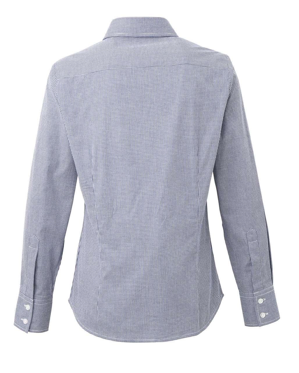 WOMEN'S LONG SLEEVE GINGHAM MICROCHECK SHIRT - Image 4