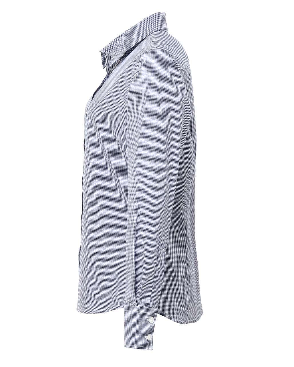 WOMEN'S LONG SLEEVE GINGHAM MICROCHECK SHIRT - Image 7