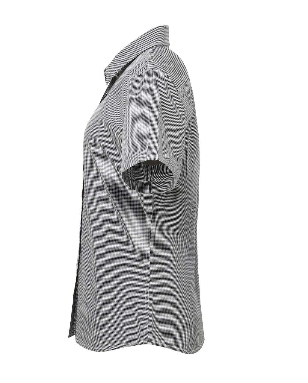 WOMEN'S SHORT SLEEVE GINGHAM MICROCHECK SHIRT - Image 9