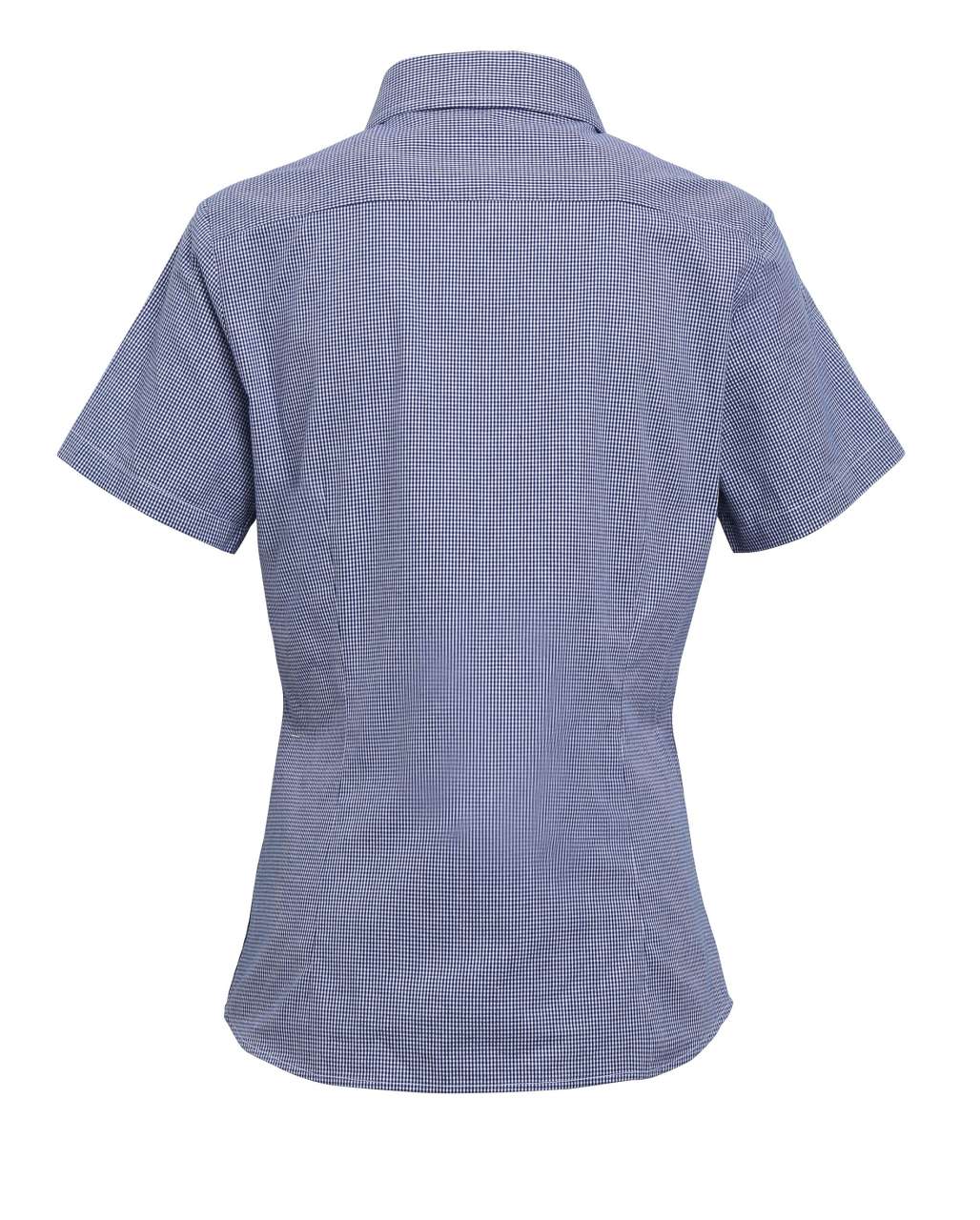 WOMEN'S SHORT SLEEVE GINGHAM MICROCHECK SHIRT - Image 10