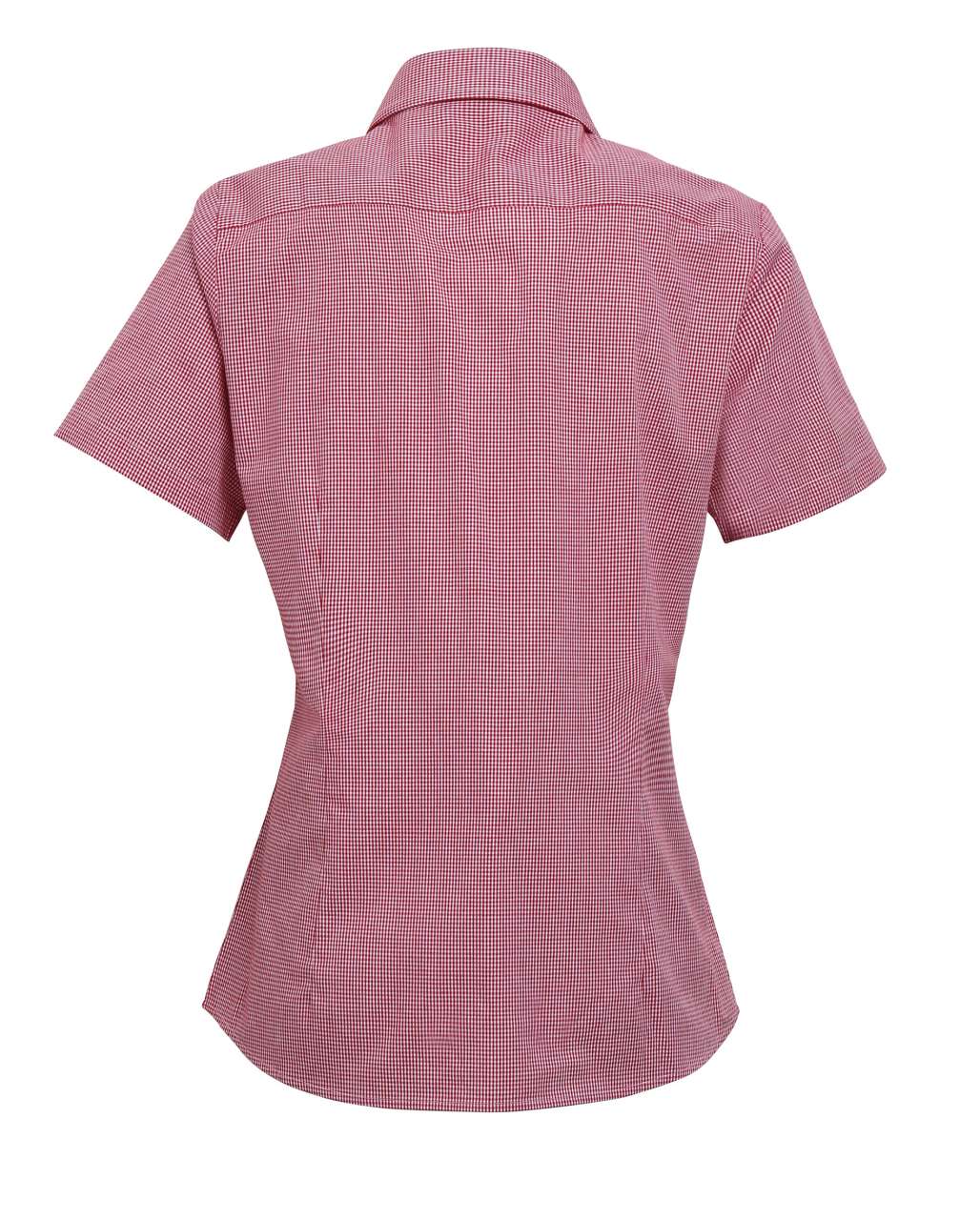 WOMEN'S SHORT SLEEVE GINGHAM MICROCHECK SHIRT - Image 8