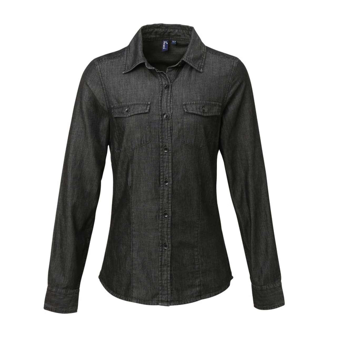 WOMEN'S JEANS STITCH DENIM SHIRT - Image 5