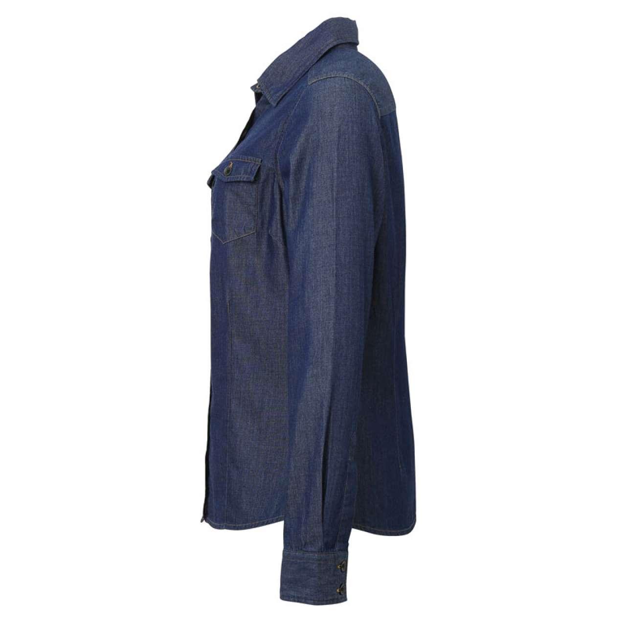 WOMEN'S JEANS STITCH DENIM SHIRT - Image 3