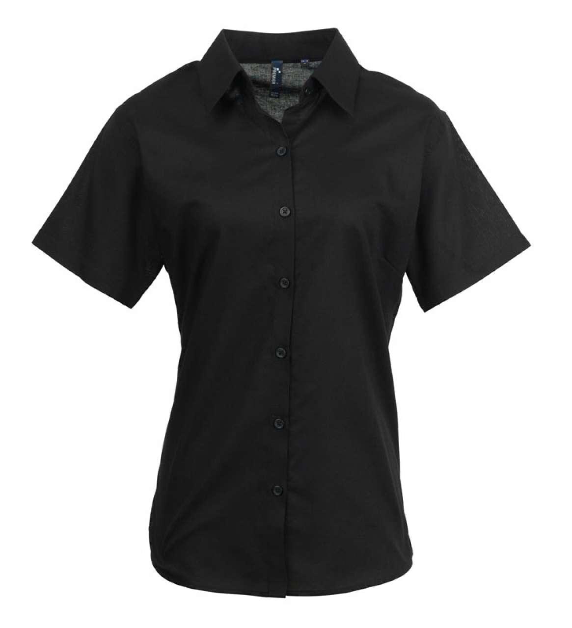WOMEN'S SHORT SLEEVE SIGNATURE OXFORD BLOUSE - Image 2