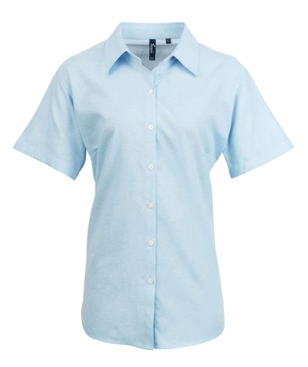 WOMEN'S SHORT SLEEVE SIGNATURE OXFORD BLOUSE - Image 3