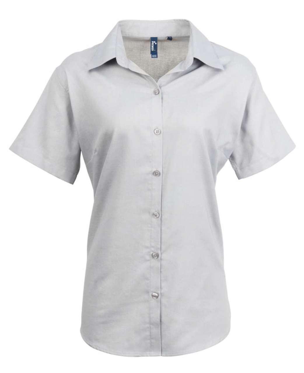 WOMEN'S SHORT SLEEVE SIGNATURE OXFORD BLOUSE - Image 4