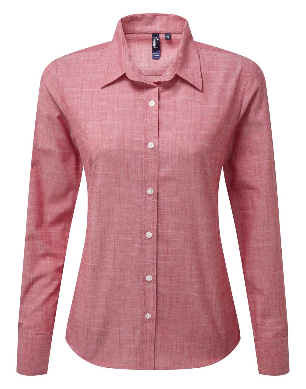 WOMEN'S COTTON SLUB CHAMBRAY LONG SLEEVE SHIRT - Image 4