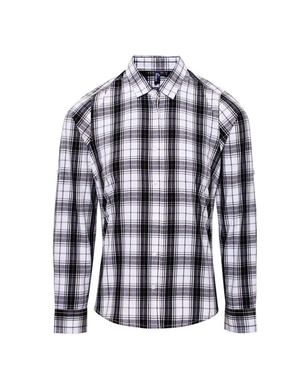 'GINMILL' CHECK - WOMEN'S LONG SLEEVE COTTON SHIRT - Image 3