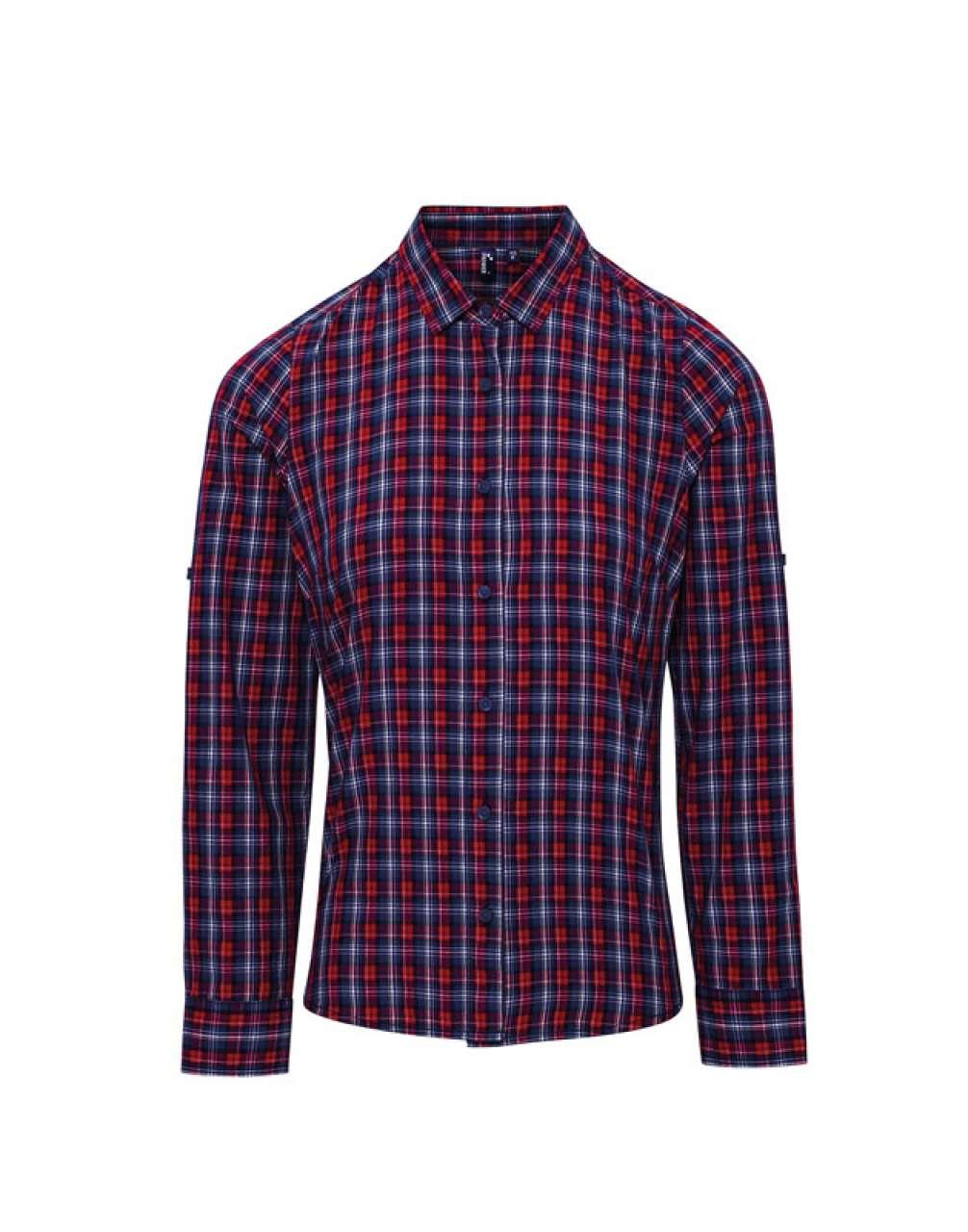 'SIDEHILL' CHECK - WOMEN'S LONG SLEEVE COTTON SHIRT - Image 4