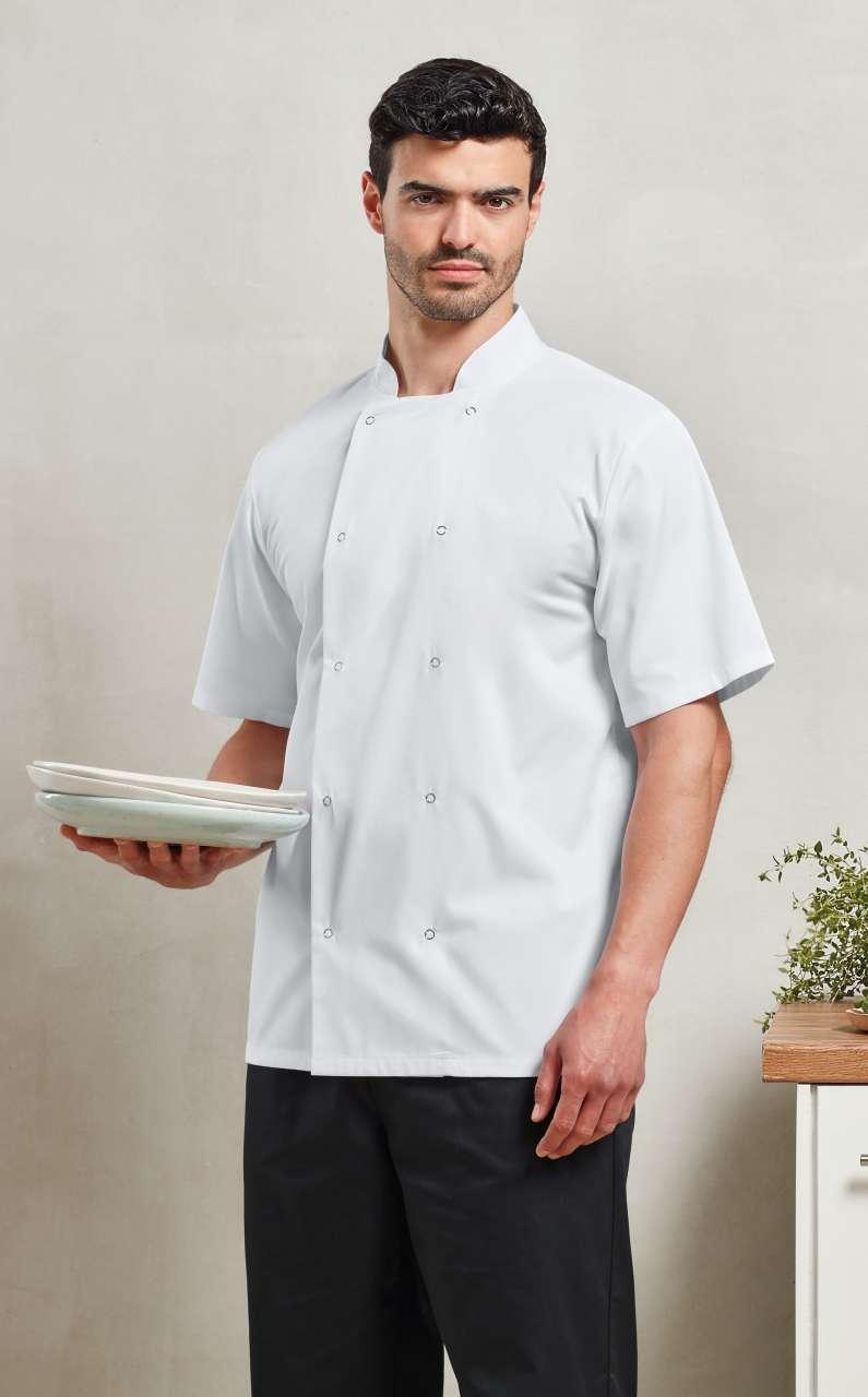 CHEF'S SHORT SLEEVE STUD JACKET - Image 3