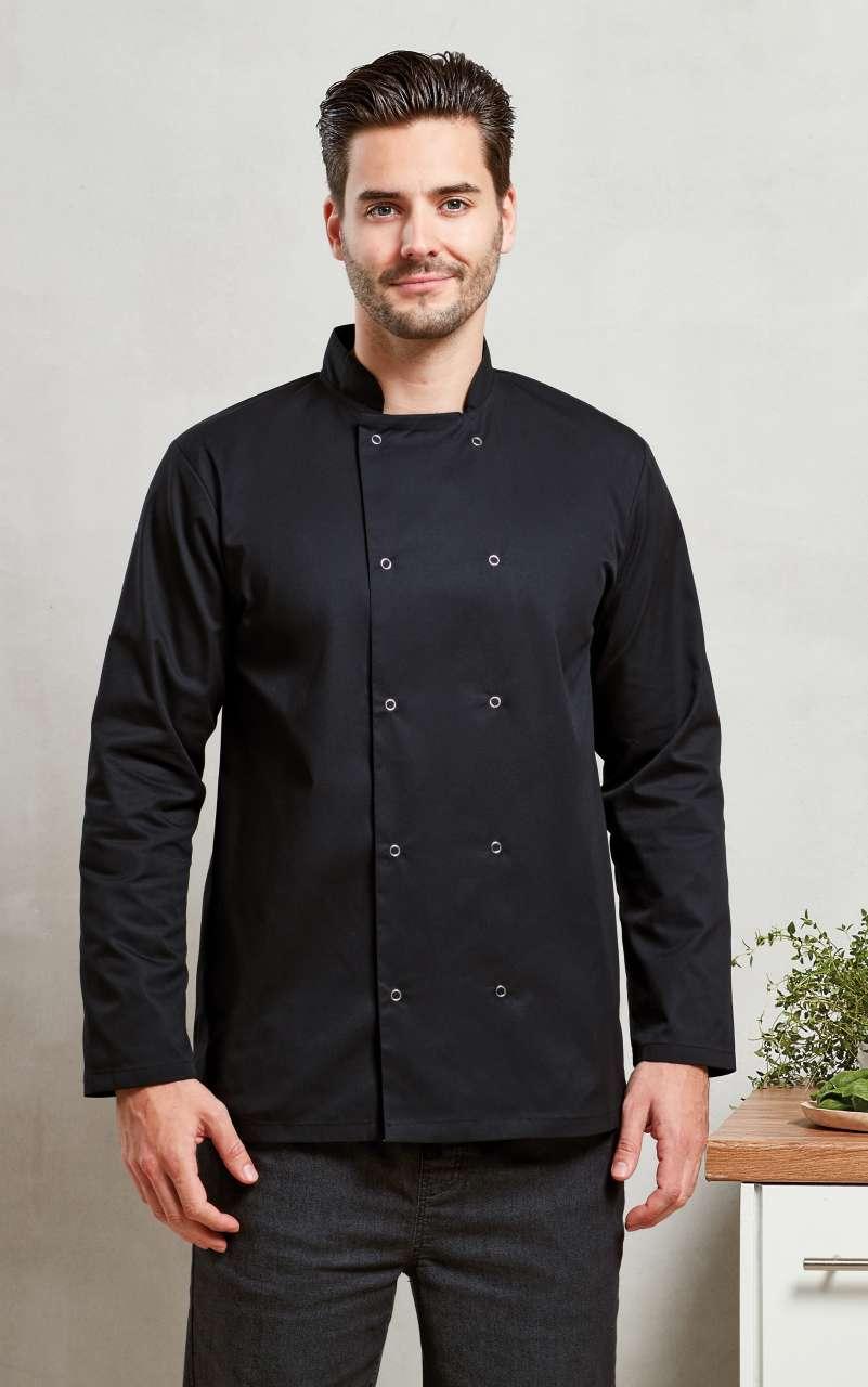 CHEF'S LONG SLEEVE STUD JACKET - Image 4