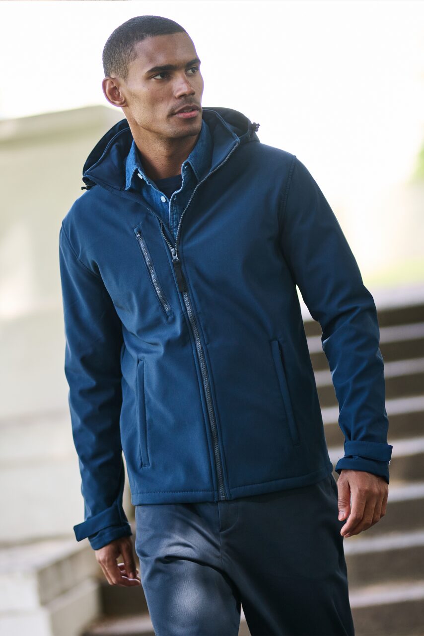 VENTURER 3 LAYER HOODED PRINTABLE SOFTSHELL JACKET - Image 5