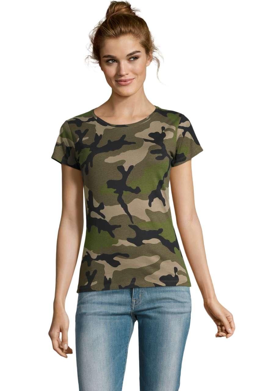 SOL'S CAMO WOMEN - ROUND COLLAR T-SHIRT - Image 3