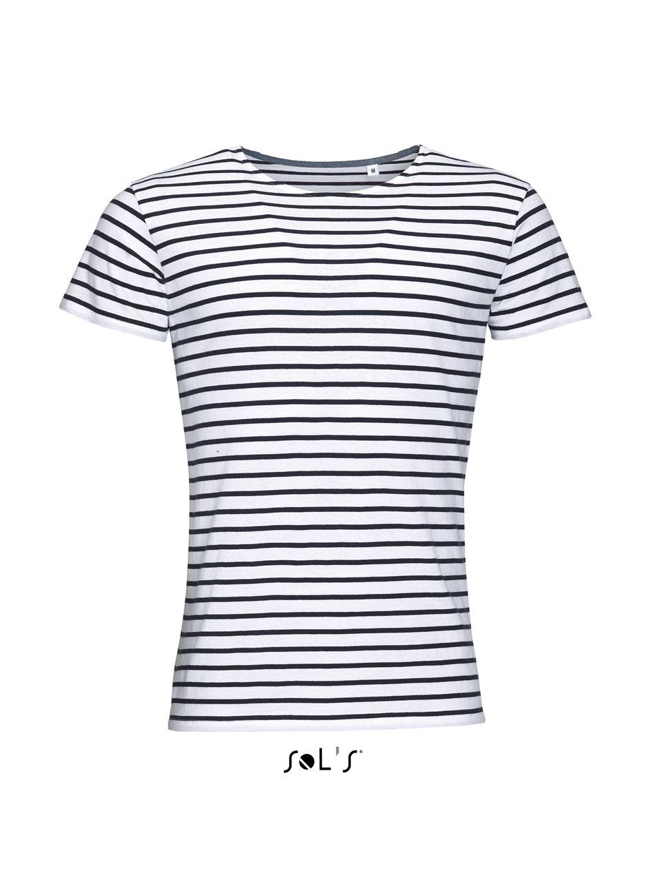 SOL'S MILES MEN - ROUND NECK STRIPED T-SHIRT - Image 2