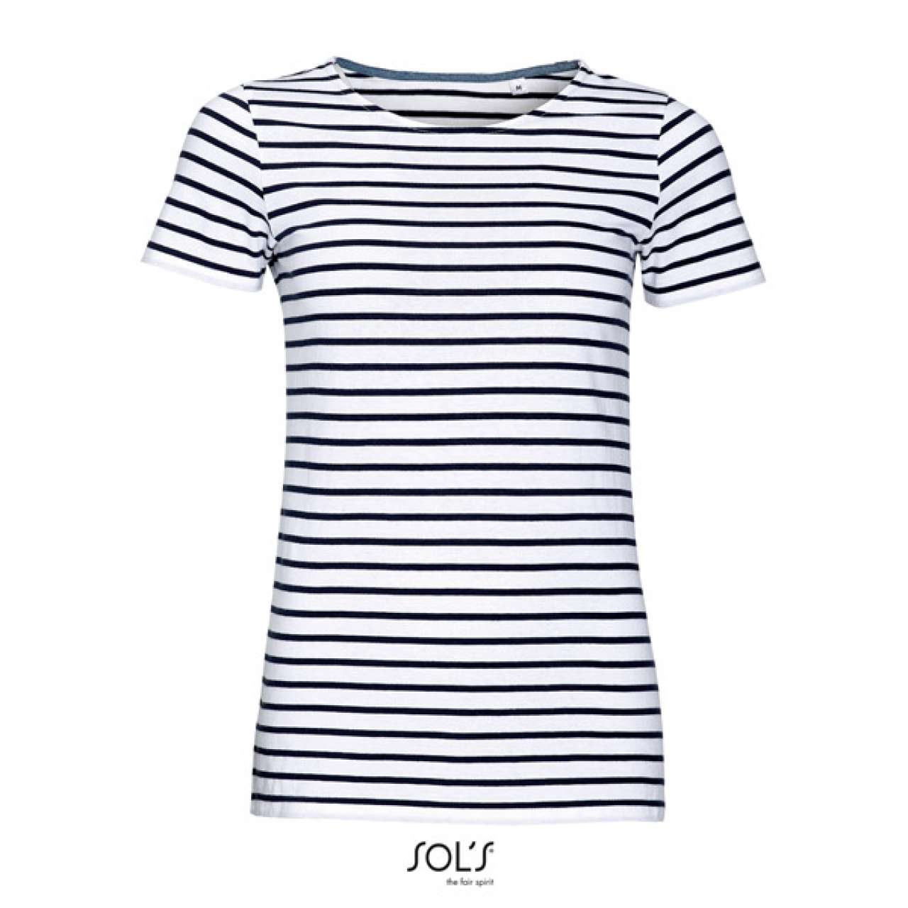 SOL'S MILES WOMEN - ROUND NECK STRIPED T-SHIRT - Image 2