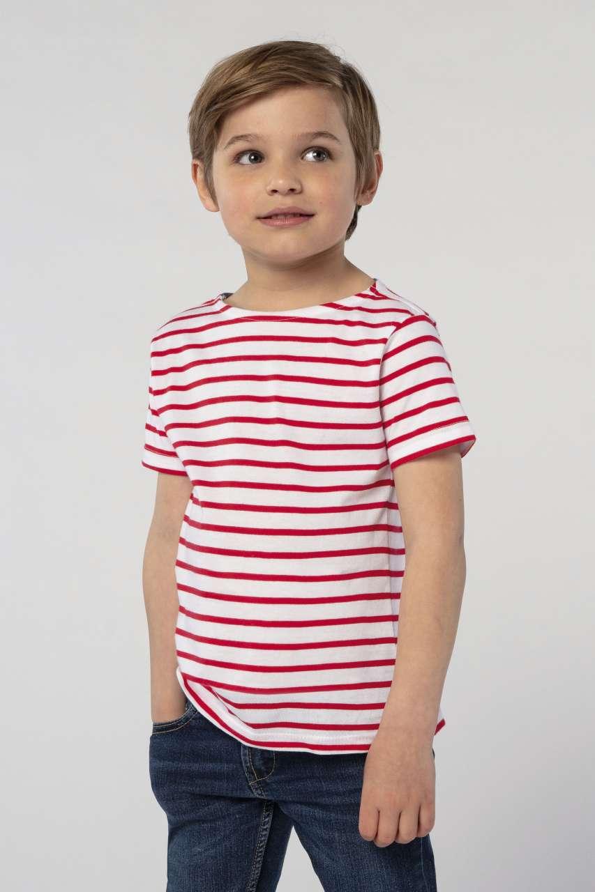 SOL'S MILES KIDS - ROUND NECK STRIPED T-SHIRT - Image 2