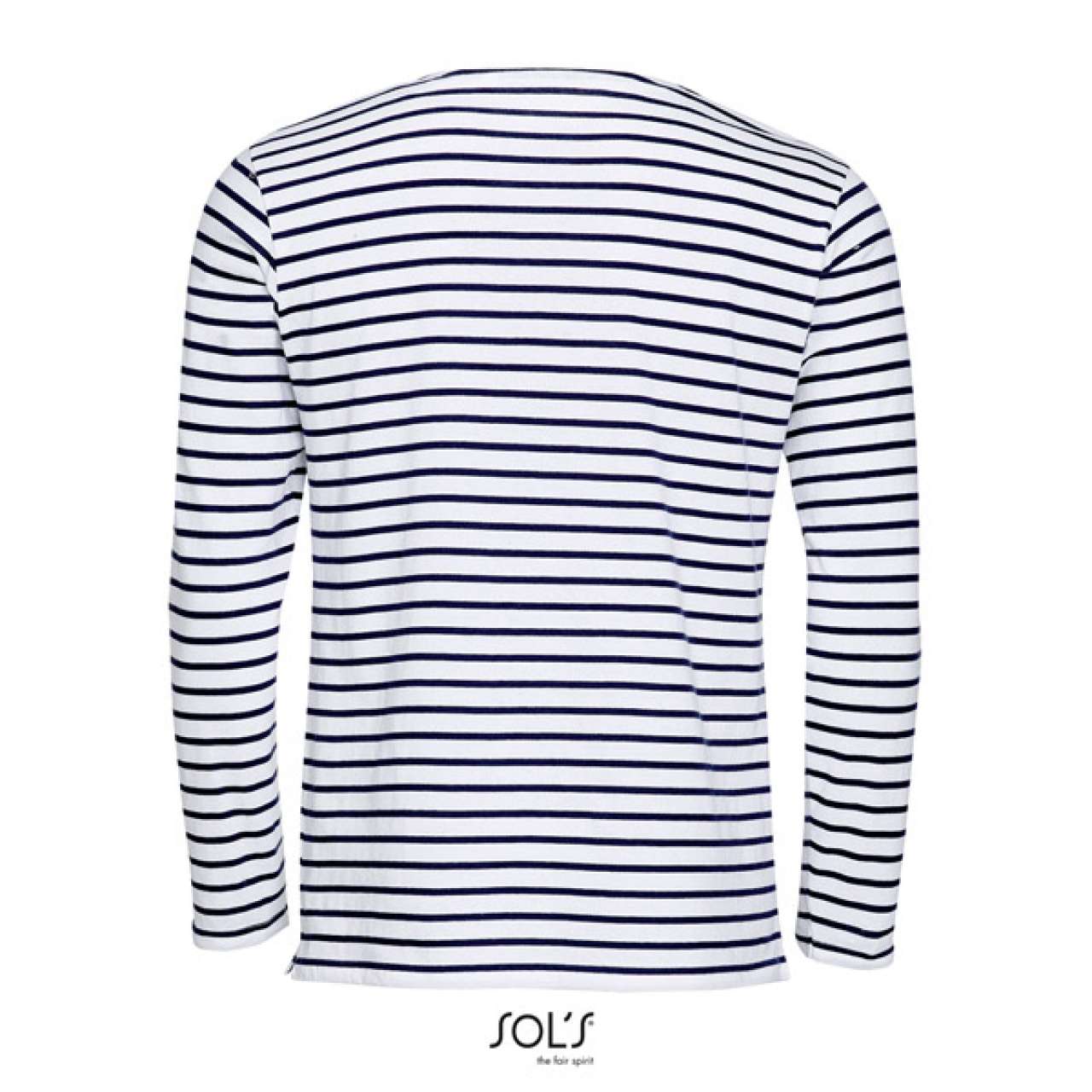 SOL'S MARINE MEN - LONG SLEEVE STRIPED T-SHIRT