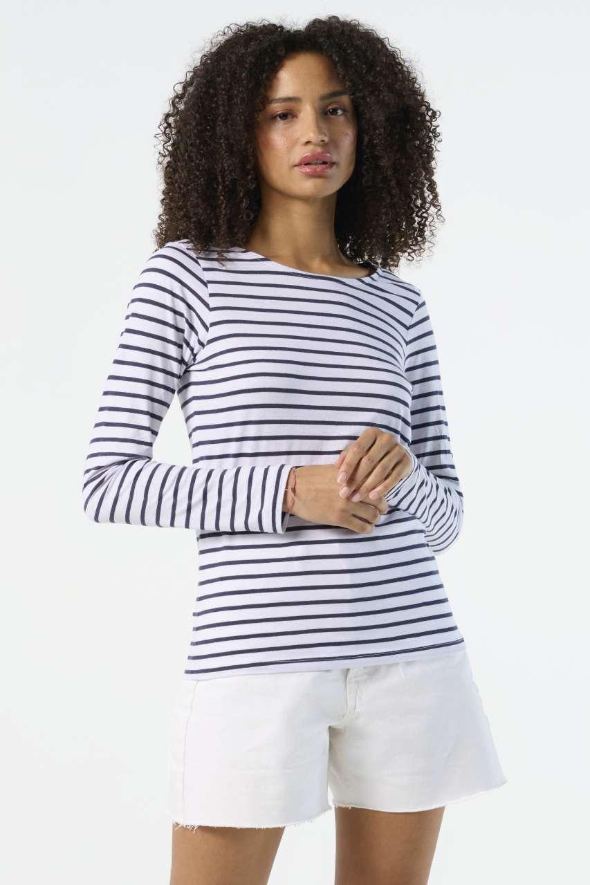 SOL'S MARINE WOMEN - LONG SLEEVE STRIPED T-SHIRT - Image 3