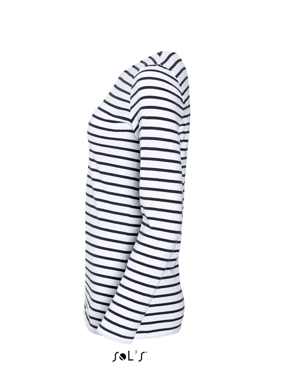 SOL'S MARINE WOMEN - LONG SLEEVE STRIPED T-SHIRT - Image 7