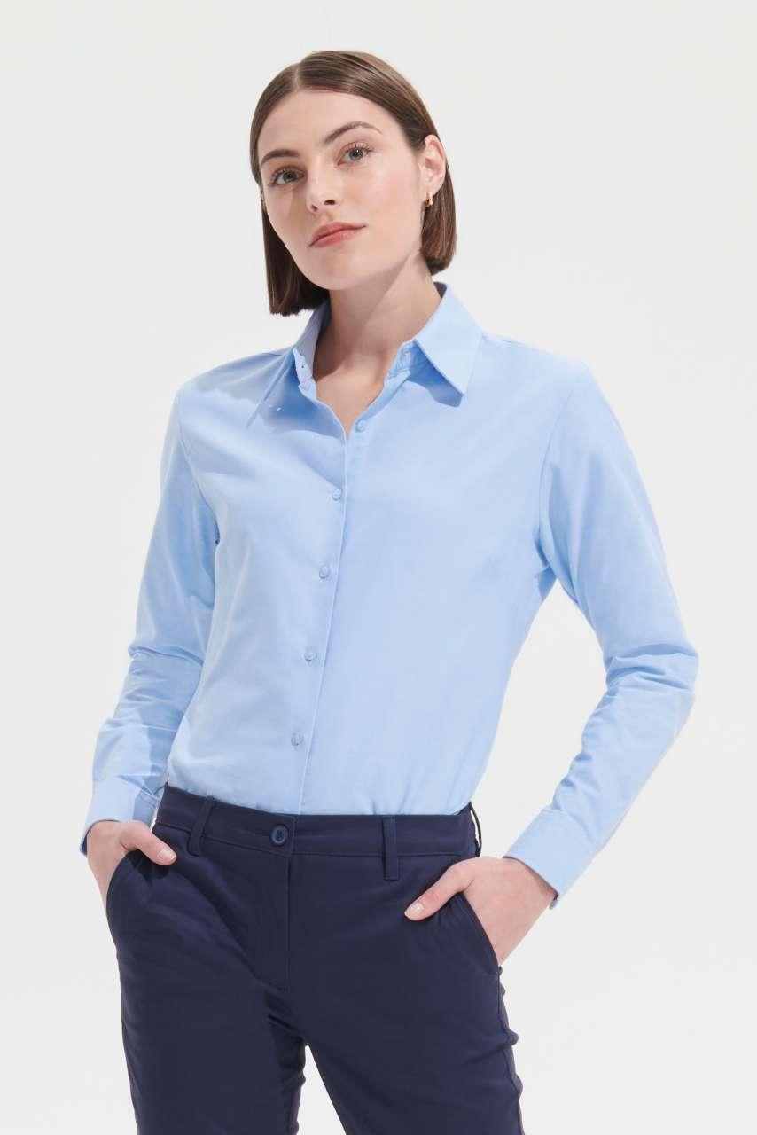 SOL'S EMBASSY - LONG SLEEVE OXFORD WOMEN'S SHIRT - Image 3
