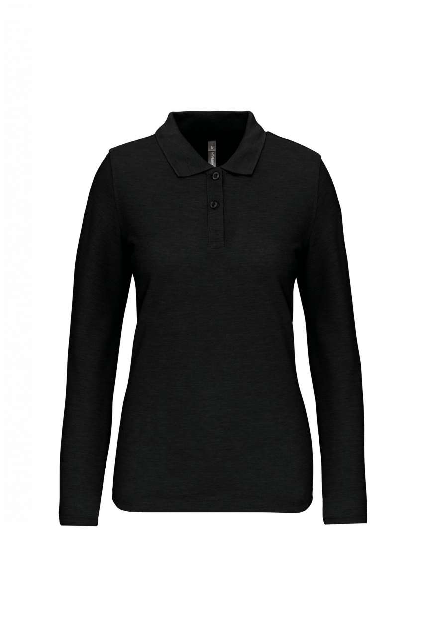 LADIES' LONG-SLEEVED POLO SHIRT - Image 3