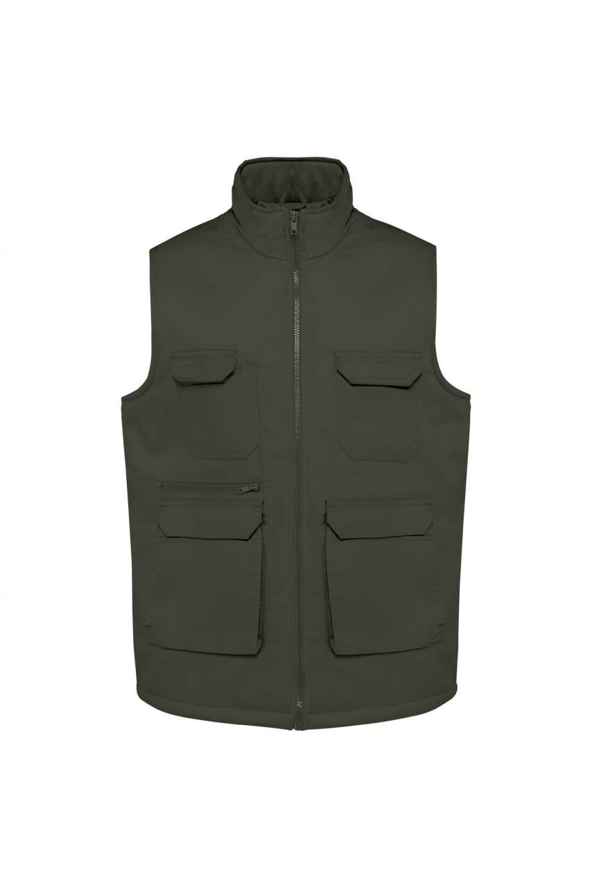 UNISEX PADDED MULTI-POCKET POLYCOTTON VEST - Image 10